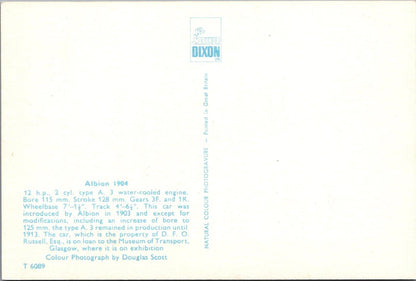 Automobile Postcard: Albion 1904 Veteran Car Museum Transport Glasgow XT5356