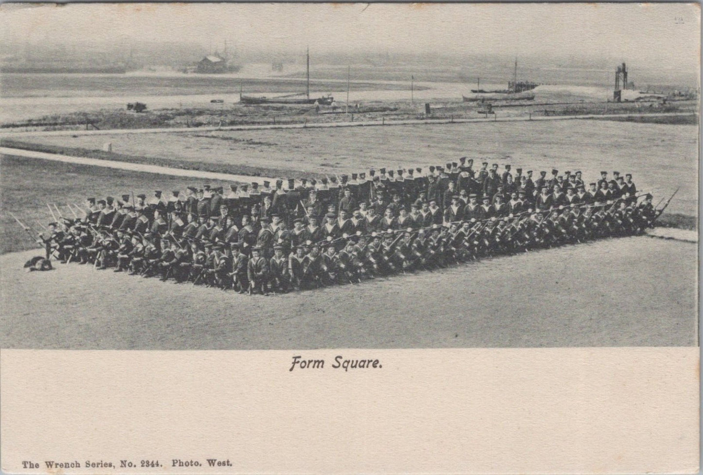 Military Postcard: Form Square Royal Navy Sailors Training Drill  XT3588