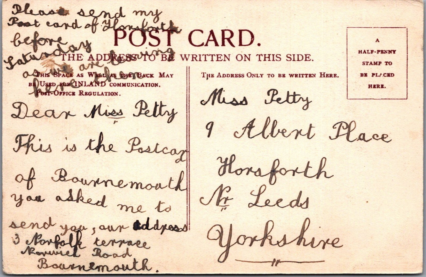 Dorset Postcard: Bournemouth Alum Chine Rustic Bridge Valley Resort 1900s XT3468