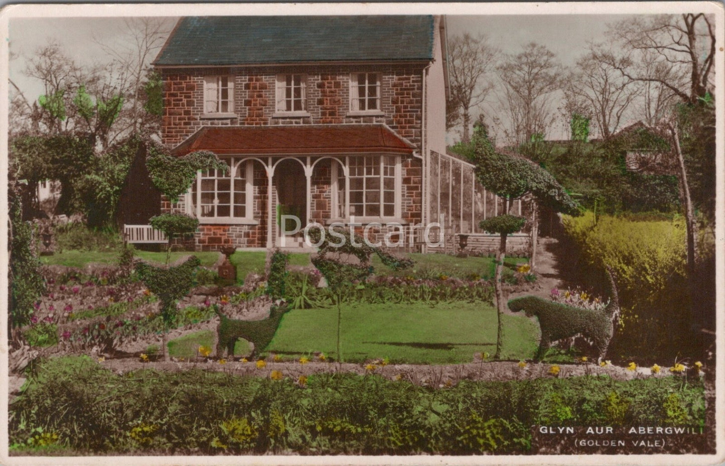 Carmarthenshire Postcard: Abergwili Glyn Aur Golden Vale Topiary Garden XT4329