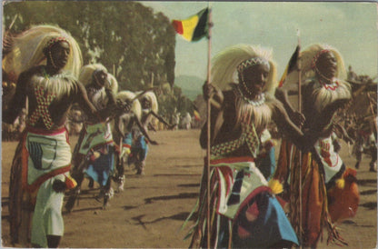 Congo Postcard: Rwanda, Tutsi Intore Dance King Of Belgium Visit Congo 55 XT4573
