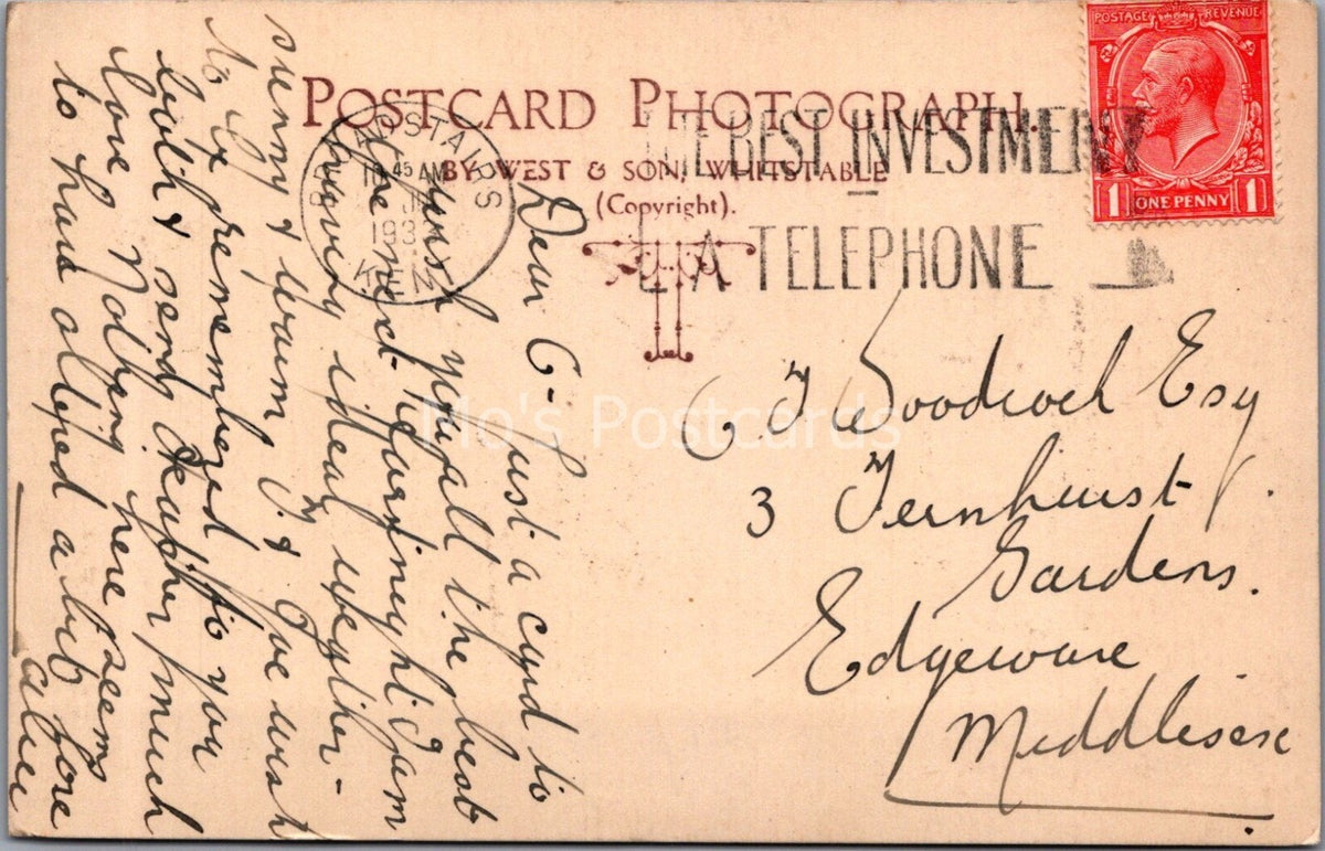 Kent Postcard: North Foreland Lighthouse, Marconi Station 1933 XT3647