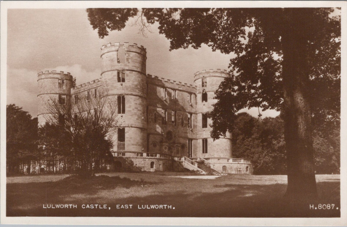 Dorset Postcard: Lulworth Castle East Lulworth Ruined Shell RPPC 1930s XT5008