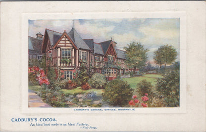 Advertising Postcard: Cadbury’s Cocoa Bournville Worcestershire  XT4771