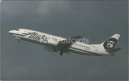 Aviation Postcard: Alaska Airlines Boeing 737 Los Angeles Airport 1994 XT4067