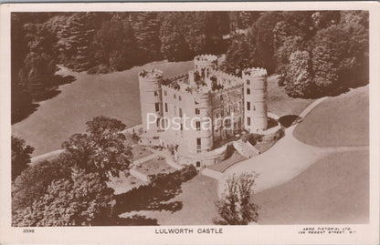 Dorset Postcard: Lulworth Castle Aerial View Aero Pictorial 1930’s XT4275