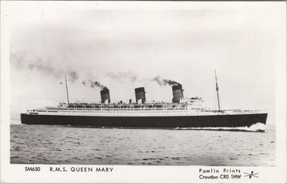 Shipping Postcard: RMS Queen Mary Cunard Ocean Liner Pamlin Prints XT5326
