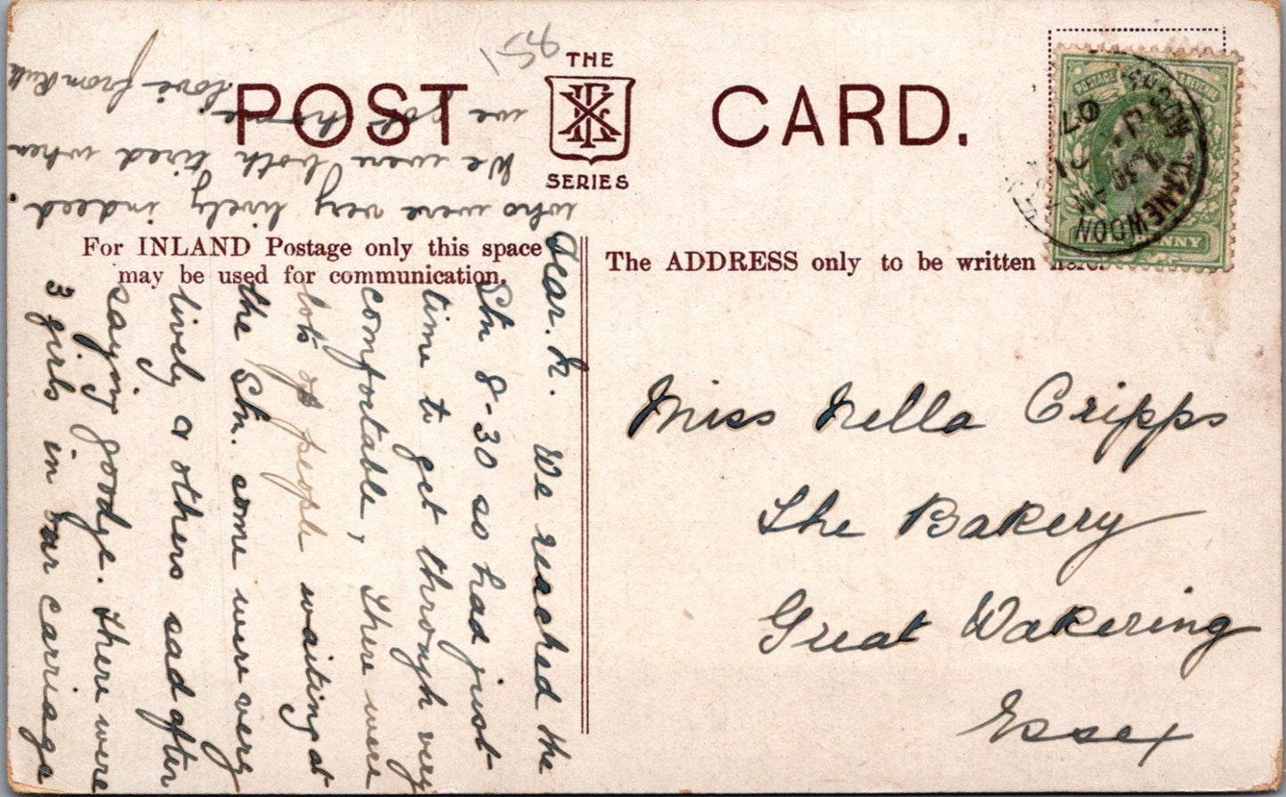 Essex Postcard: Rochford Hall Historic Manor House Grounds 1907 XT3982
