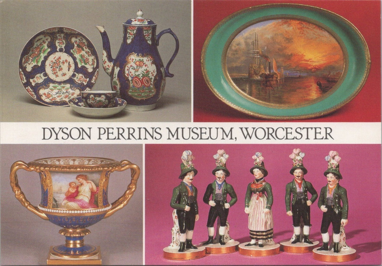 Worcestershire Postcard: Dyson Perrins Museum Worcester Royal Porcelain XT3857