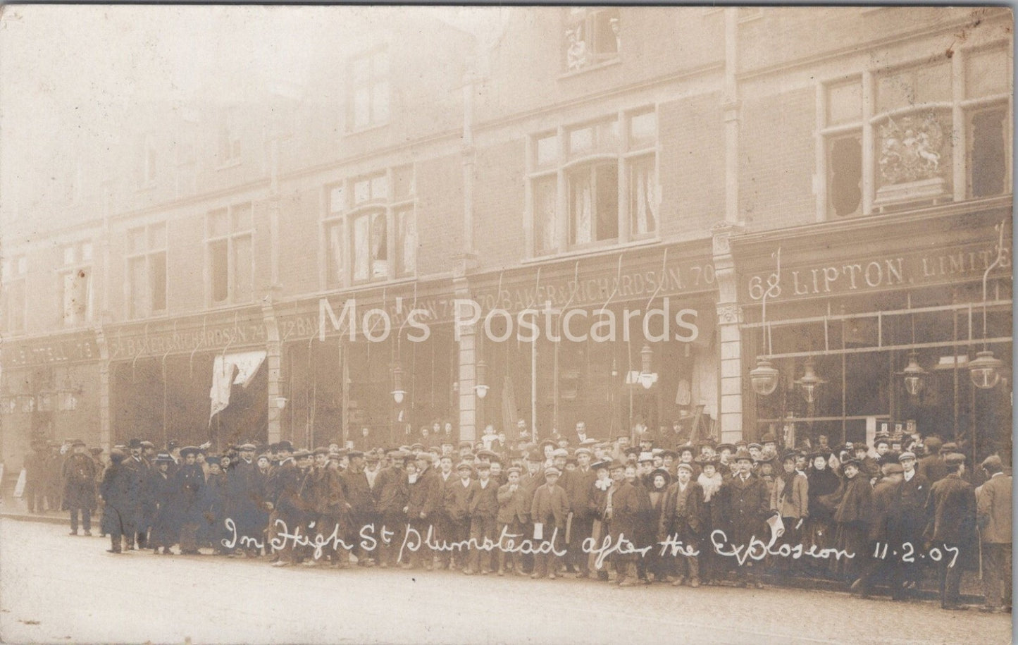 London Postcard: Plumstead High Street, After The Explosion 1907  XT4025