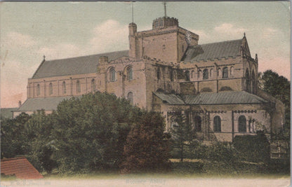 Hampshire Postcard: Romsey Abbey Norman Architecture Church View 1908 XT5382