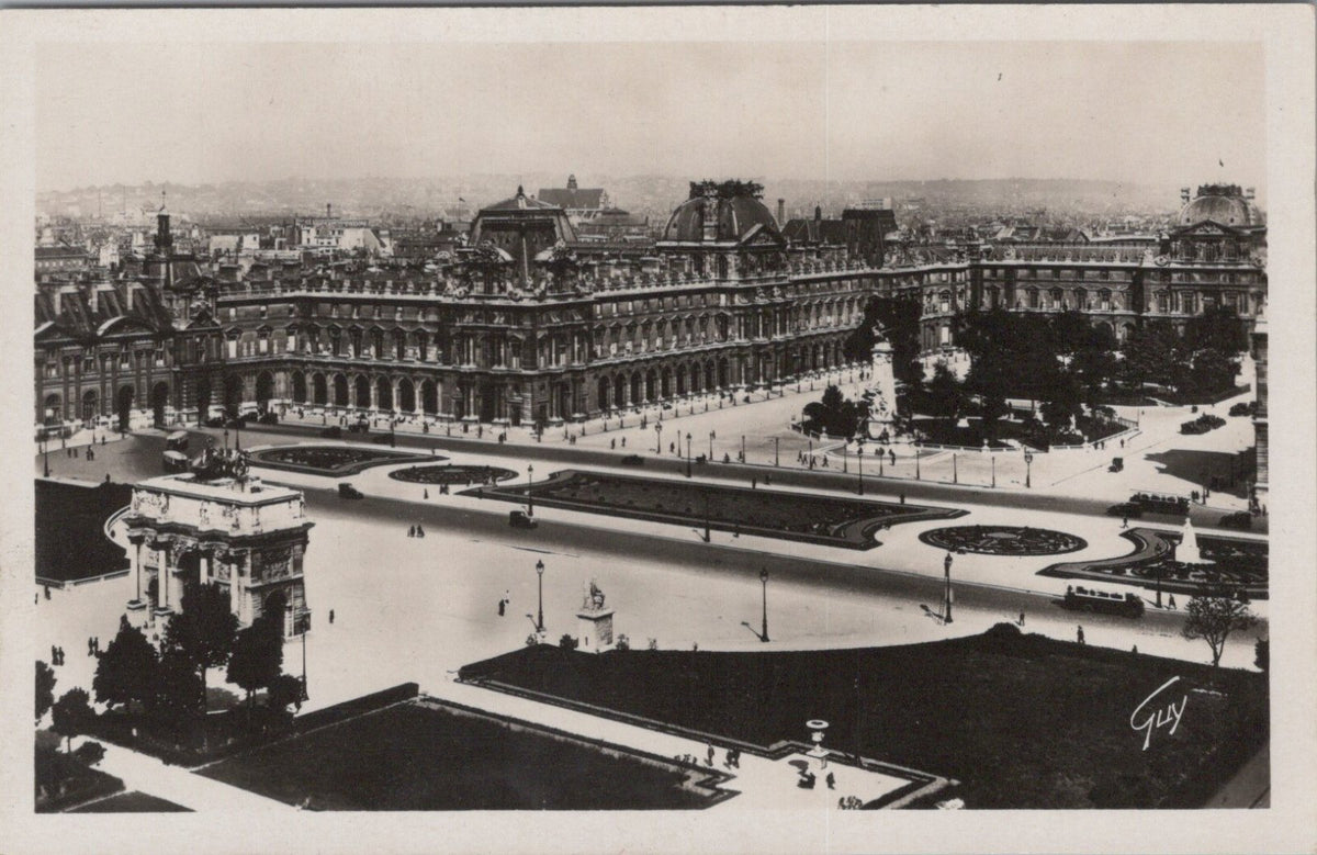France Postcard: Paris Arc de Triomphe du Carrousel Louvre Guy 1950's XT5173