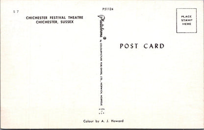 Sussex Postcard: Chichester Festival Theatre Brutalist Architecture 1960s XT4580