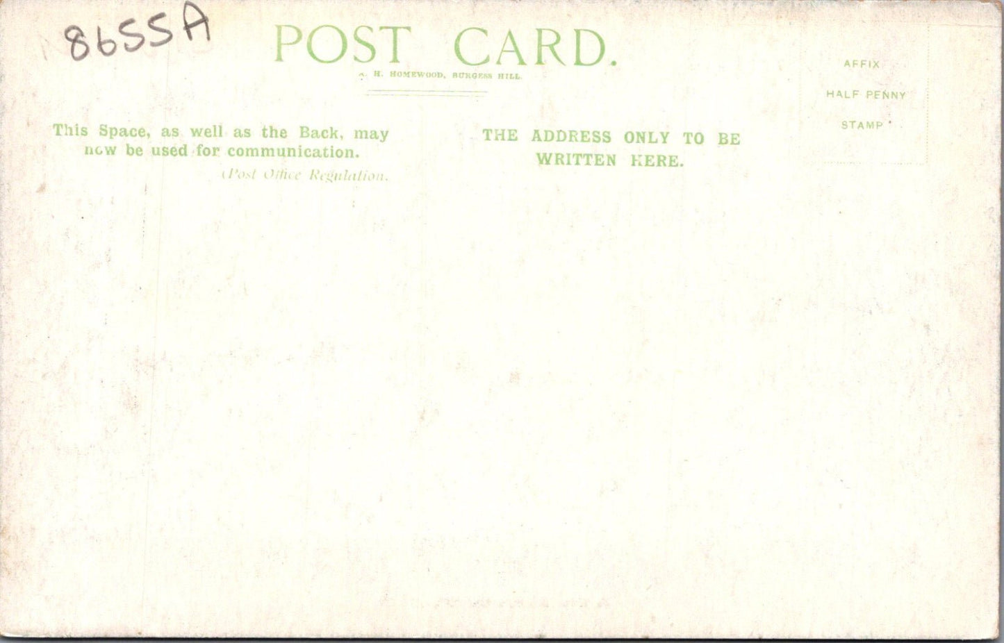 Sussex Postcard: Sayers Common Church, Christ Church 1900’s 8655A