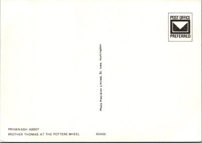Gloucestershire Postcard: Prinknash Abbey Brother Thomas Potters Wheel XT3854