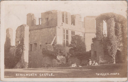 Warwickshire Postcard: Kenilworth Castle Ruins Leicester Building 1910s XT5002