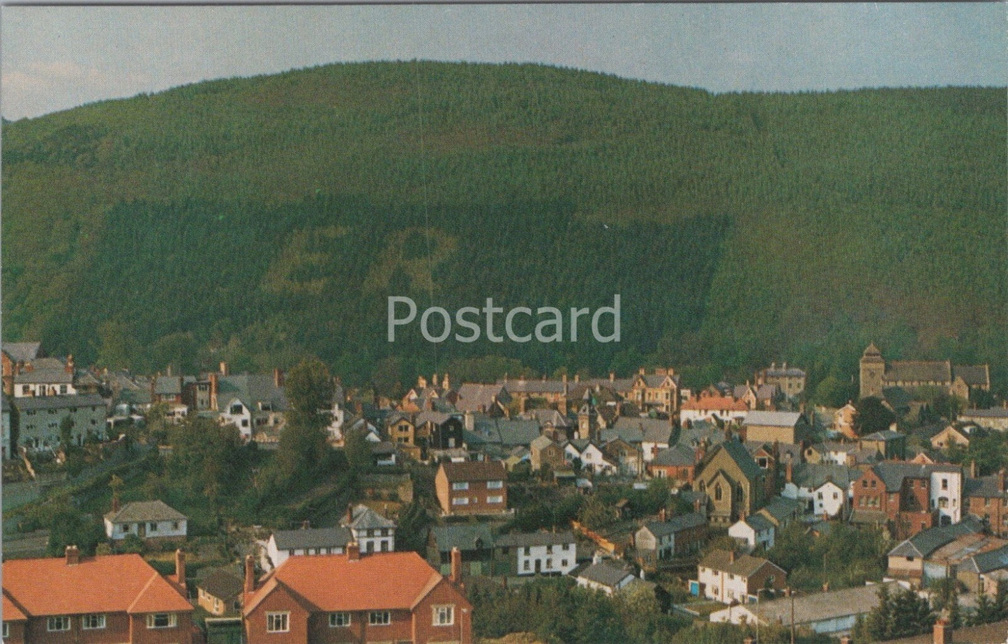 Monmouthshire Postcard: Llanhilleth Town View, ER Royal Hillside 1970's XT4402