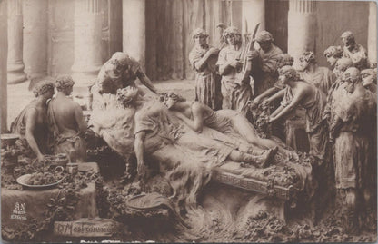Art Postcard: Mastroianni Quo Vadis Death Petronius Sculpture Relief  XT5039