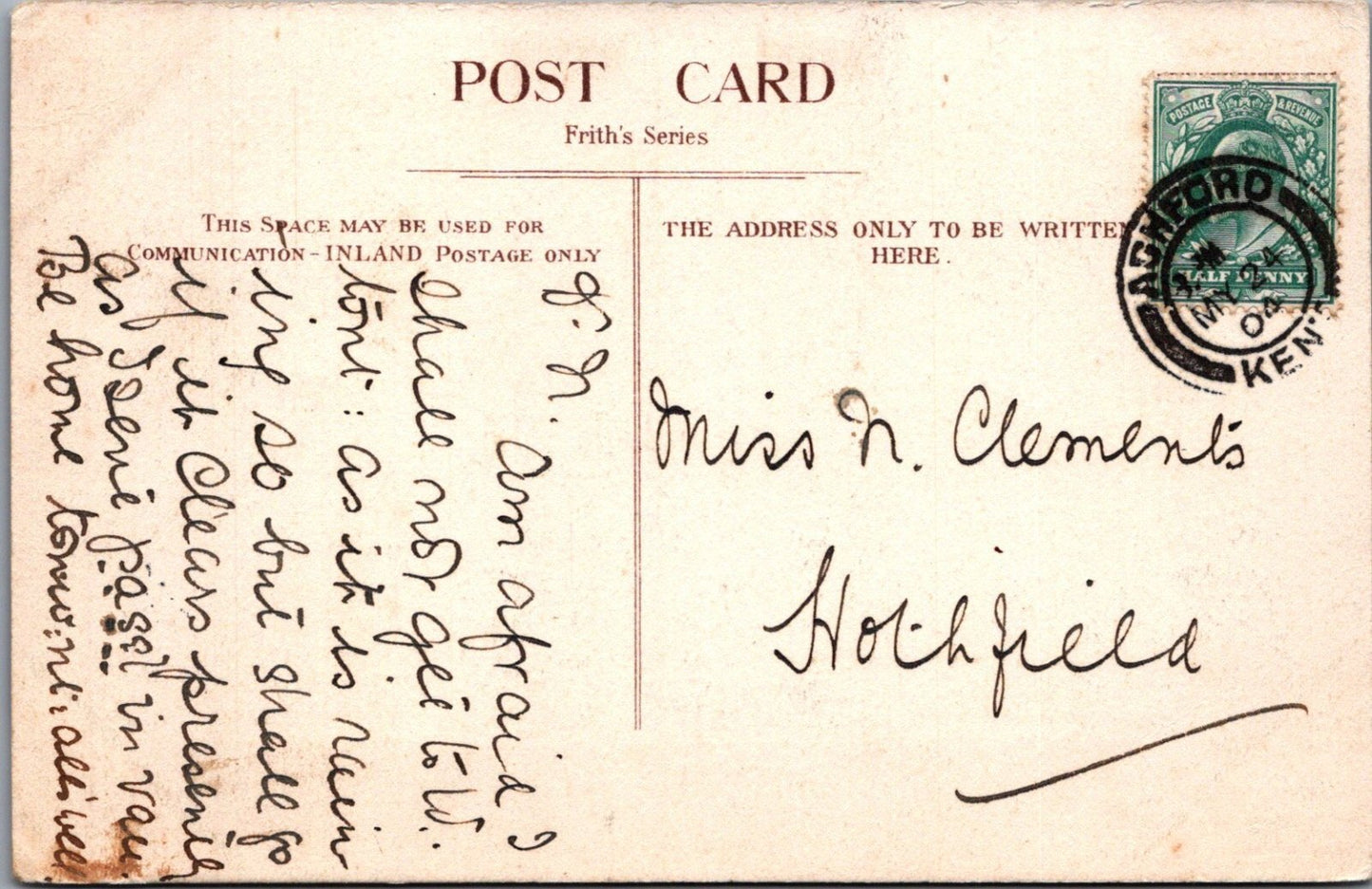 Kent Postcard: Chilham Castle Stately Home Country Estate 1904 XT3458