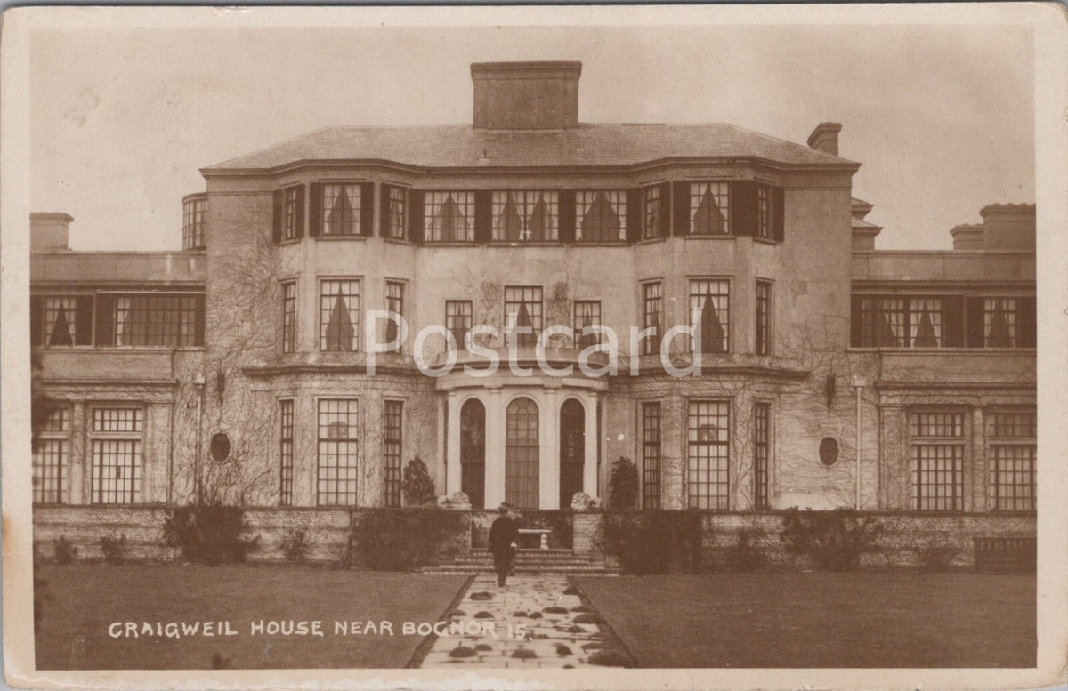 Sussex Postcard: Craigweil House Near Bognor Regis Stately Mansion 1920s W379