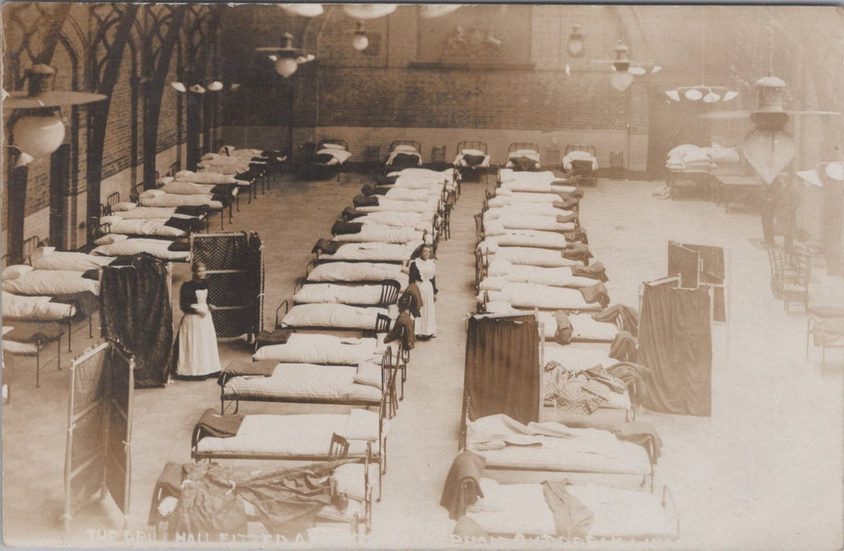 Lincolnshire Postcard: Lincoln Drill Hall Hospital Typhoid Outbreak 1905 XT3977