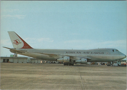 Boeing 747 Postcard: Korean Air Cargo Freighter Aircraft Jumbo Jet XT3867