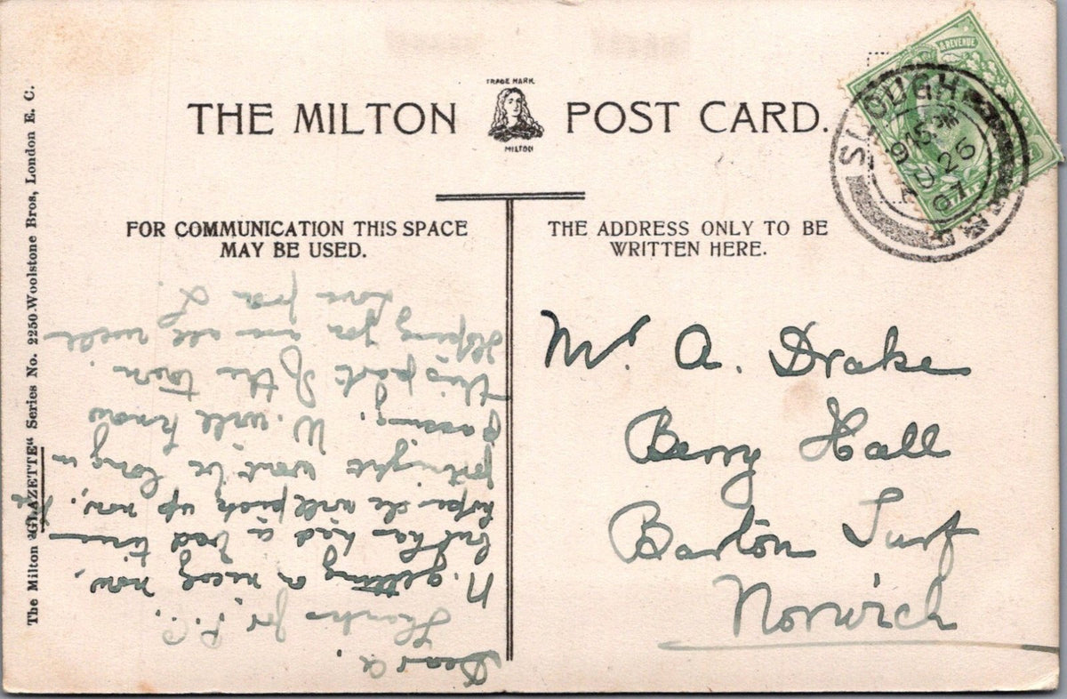 Berkshire Postcard: Windsor Castle Hill Queen Victoria Statue 1907  XT5011