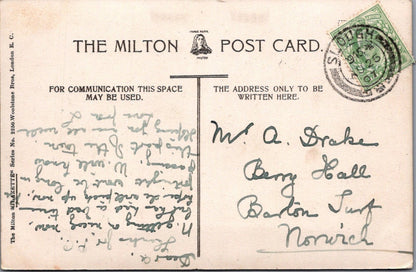 Berkshire Postcard: Windsor Castle Hill Queen Victoria Statue 1907  XT5011