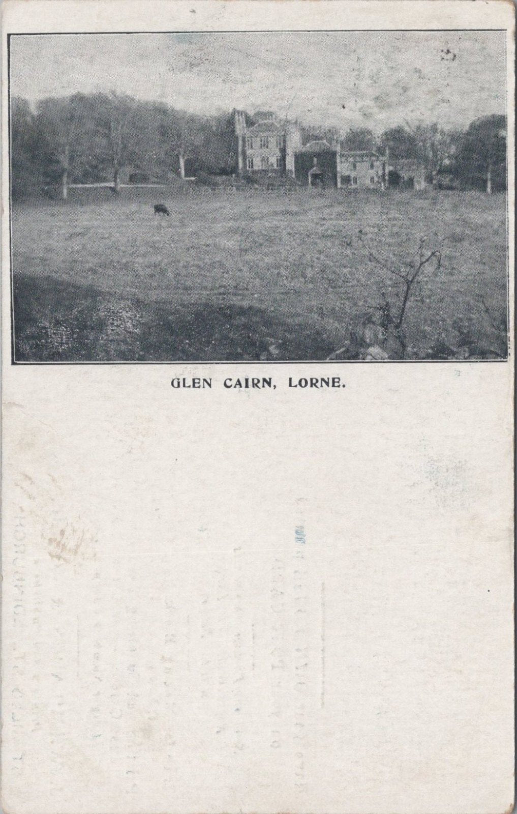 Argyll Postcard: Glen Cairn Lorne Country House Estate Landscape 1903 XT5423