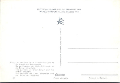 Exhibition Postcard: Great Britain Pavilion Expo 58 Brussels World Fair  XT5103