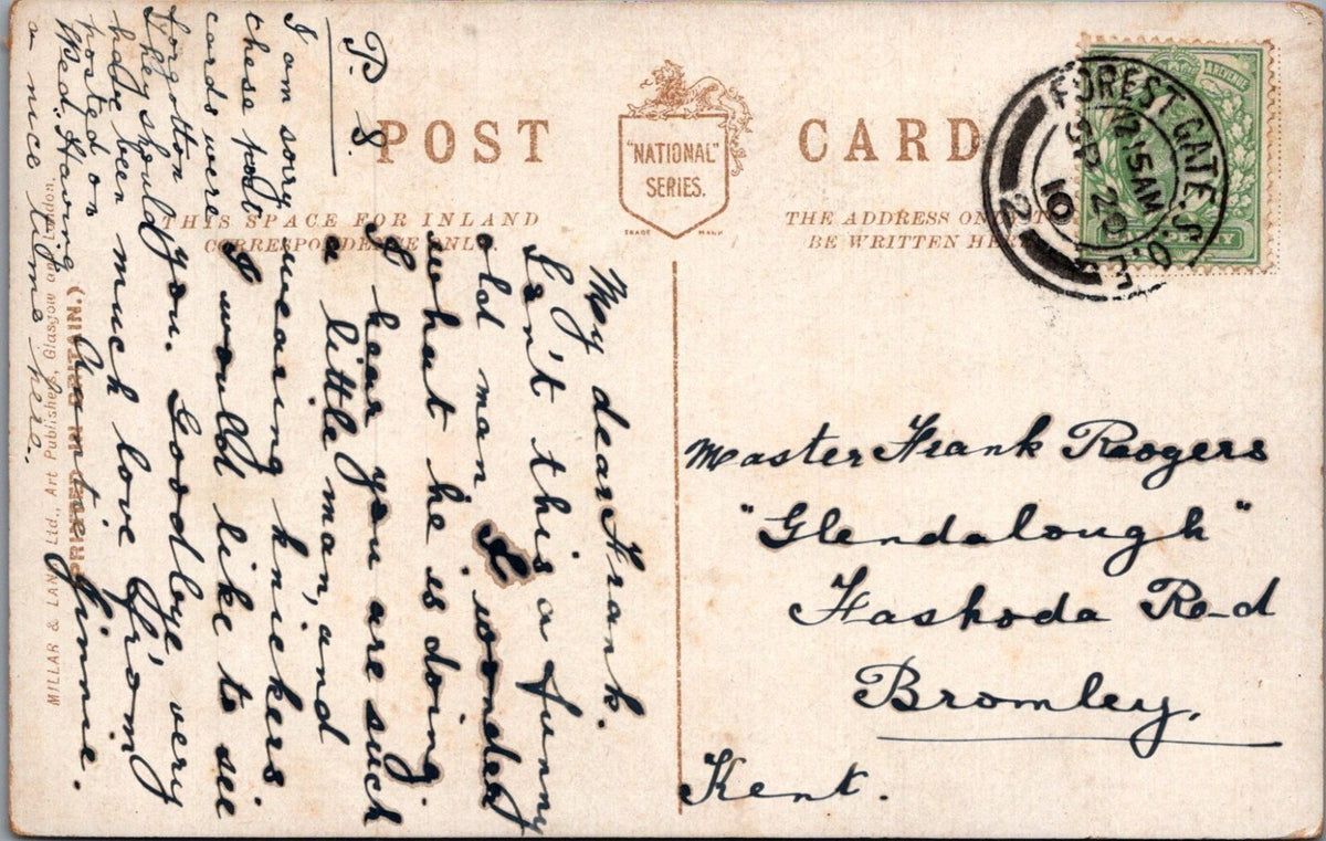 Fisherman Postcard: The Boatie Rows Fishery Poem Art View 1910 XT5425