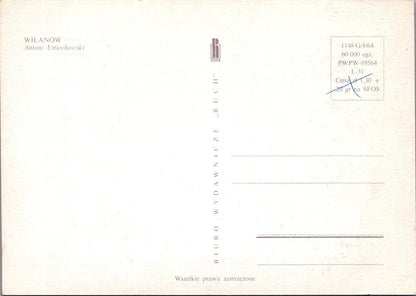 8 Poland Postcards: Wilanów, Warsaw District, Artist Antoni Uniechowski  XT5140