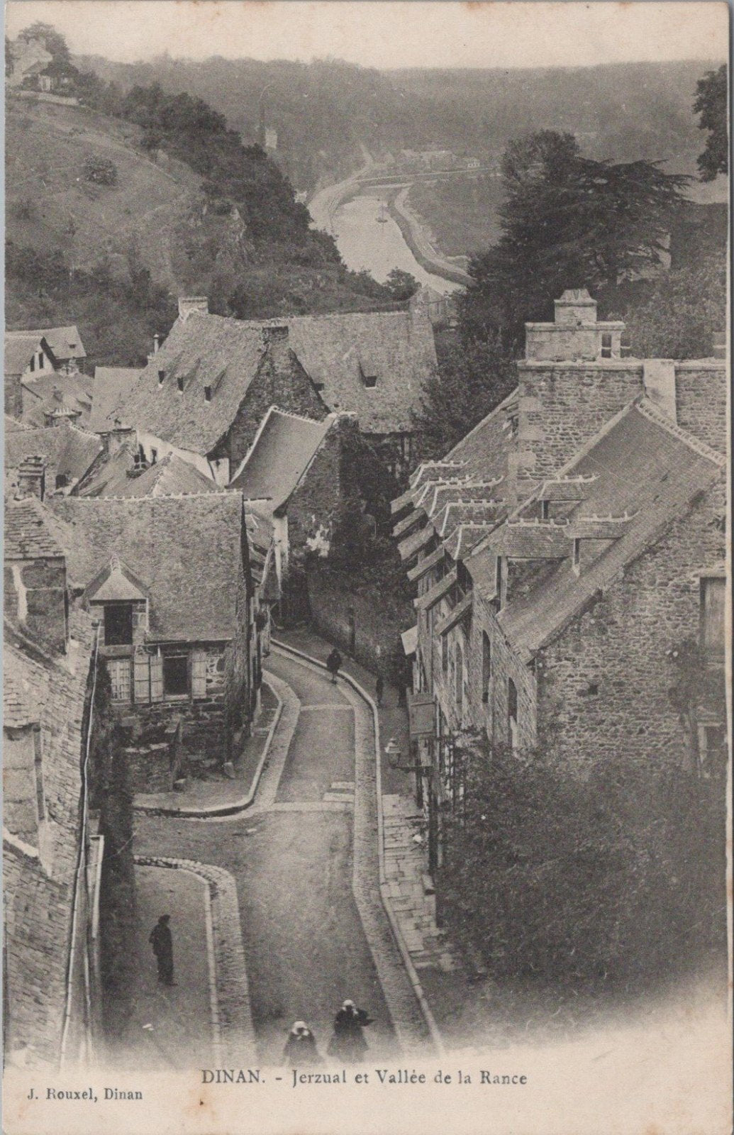 France Postcard: Dinan Jerzual Rance Valley Medieval Houses View 1900s XT3500