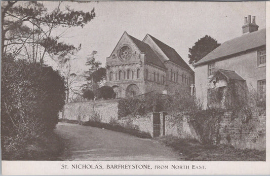 Kent Postcard: St Nicholas Church Barfreystone North East View XT3450