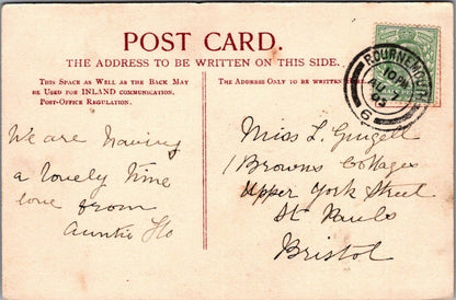 Dorset Postcard: Bournemouth, Cliff Walk And Pier Coastal View 1905 XT4160