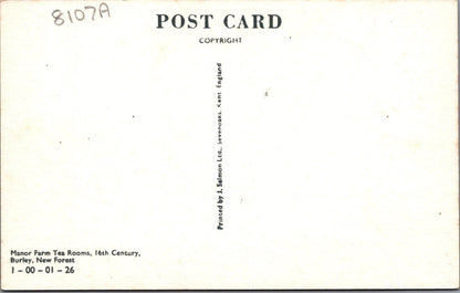 Hampshire Postcard: Burley New Forest Manor Farm Tea Rooms Interior 1960’s 8107A