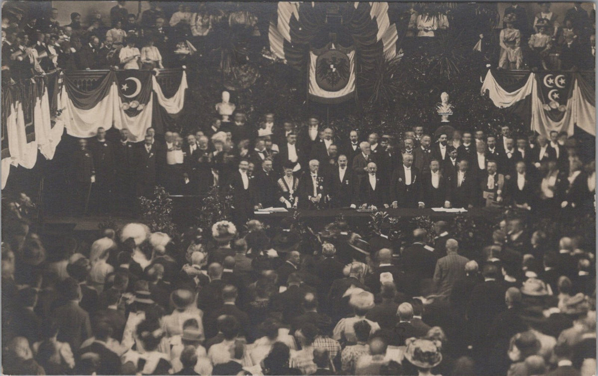 Germany Postcard: Imperial Banquet Flag Ceremony German Reich 1910's XT5514