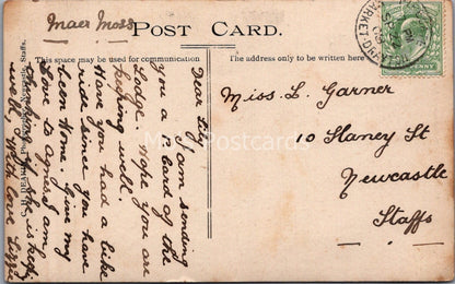 Staffordshire Postcard: Maer Hall Gate Lodge Entrance Driveway 1908 XT3737