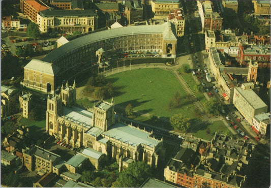 Bristol Postcard: Cathedral Council House College Green Aerial 1980's XT3841