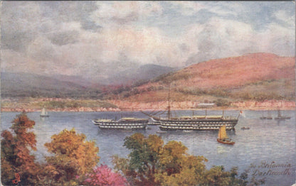 Devon Postcard: Dartmouth HMS Britannia Royal Naval College Ship XT4586