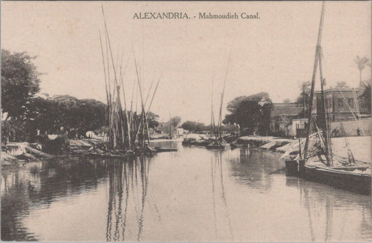 Egypt Postcard: Alexandria Mahmoudieh Canal Sailing Boats Water  XT5511