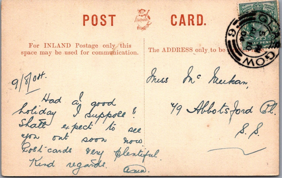 Theatre Postcard: Miss Lily Hanbury Actress Studio Portrait Profile 1904 XT5652