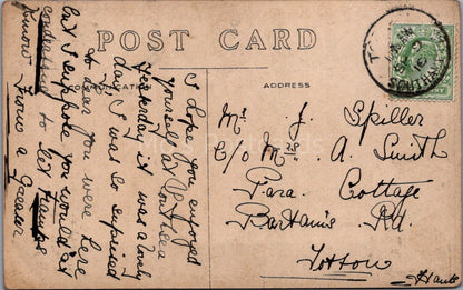 Hampshire Postcard:Ringwood Road Totton Street Scene Carriage RPPC 1910's XT3516