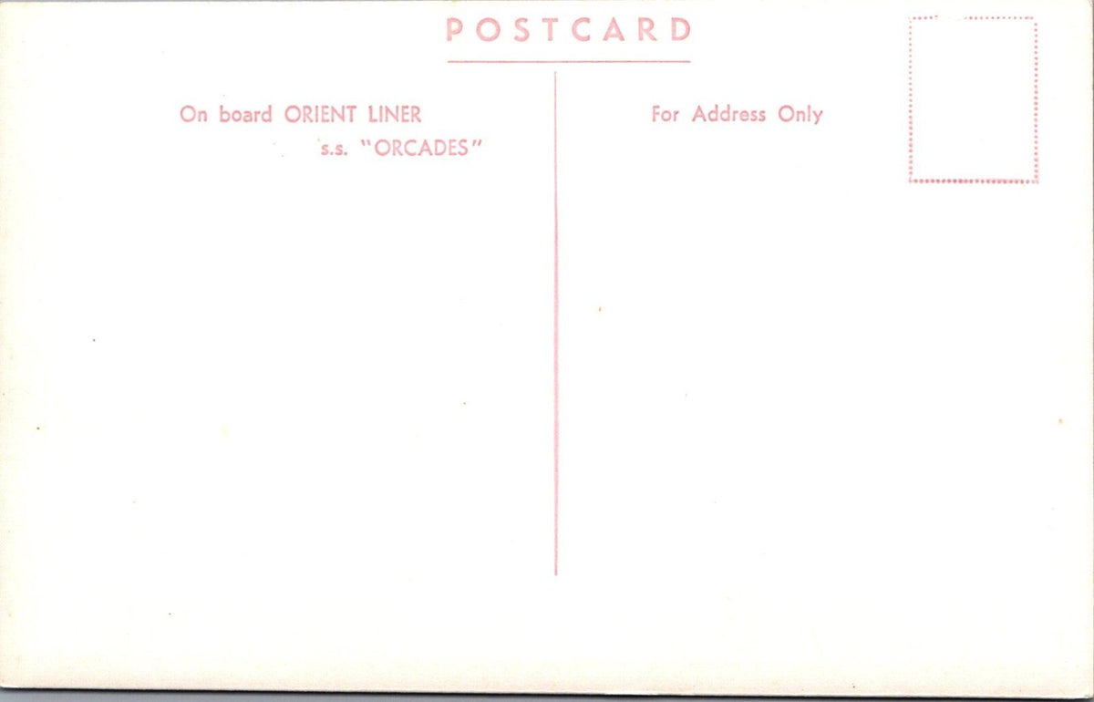 Shipping Postcard: SS Orcades Orient Liner Passenger Ship Sea View 1950's XT5531