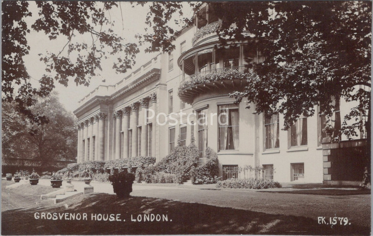 London Postcard: Grosvenor House Park Lane Palace Hotel RPPC 1920’s XT4280