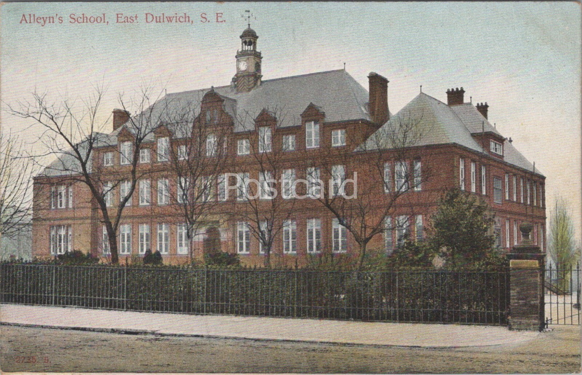 London Postcard: Alleyn's School, East Dulwich Historic Building 1900s XT5089