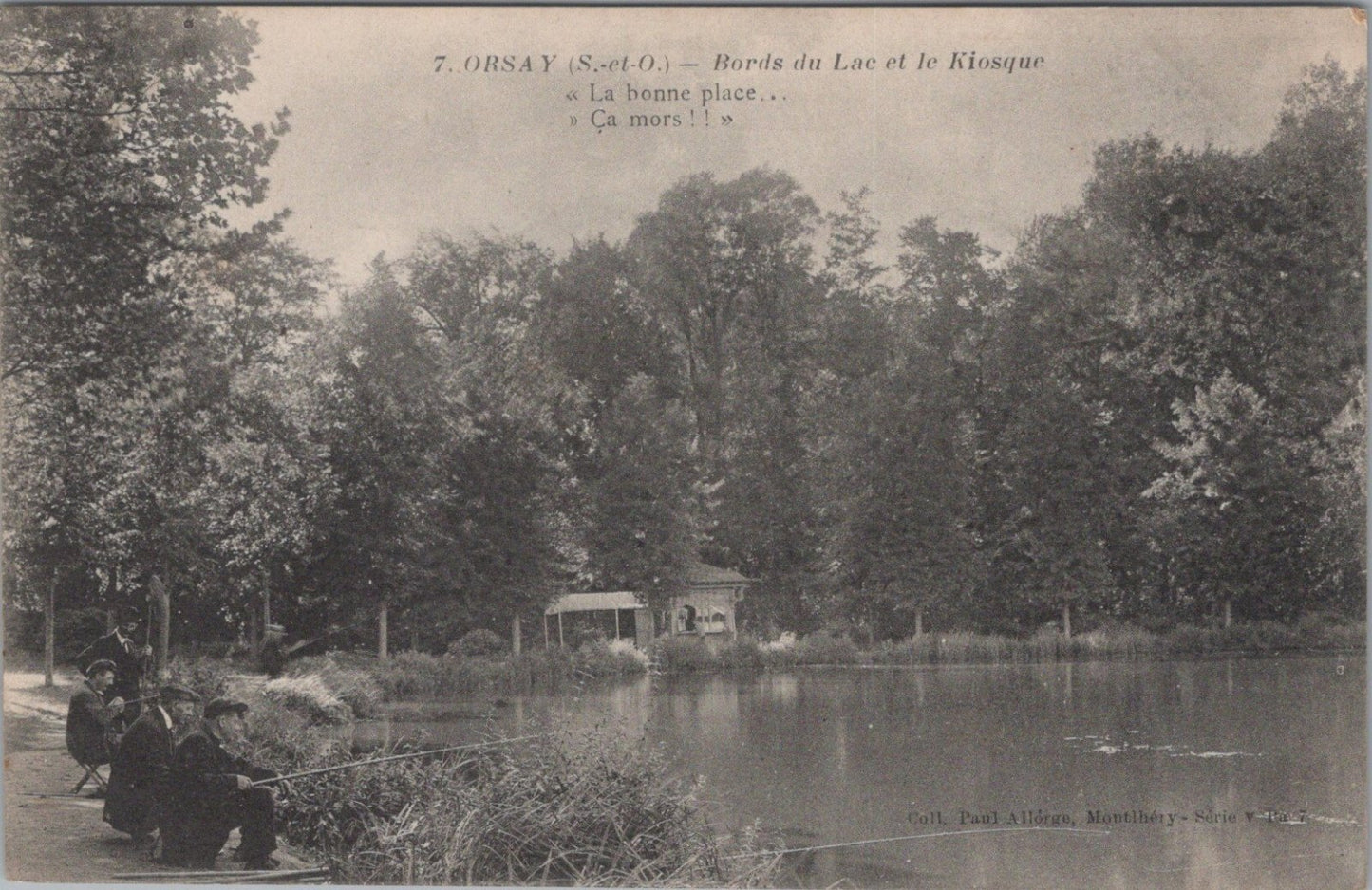 France Postcard: Orsay Seine Et Oise Bords Du Lac Lake Anglers Kiosque  XT3502