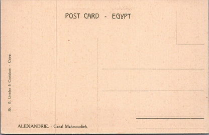 Egypt Postcard: Alexandria Mahmoudieh Canal Sailing Boats Water  XT5511