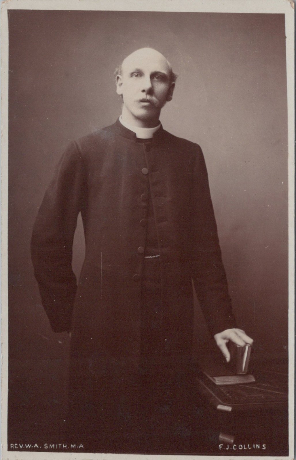 Religion Postcard: Reverend W A Smith MA Clergy Portrait RPPC 1900s 3696A