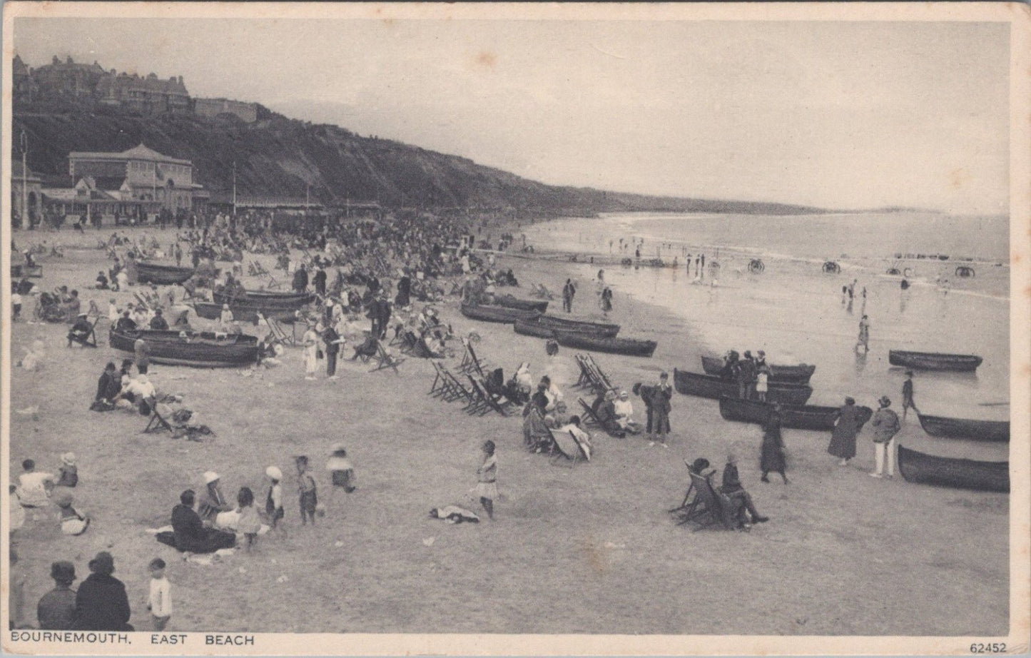 Dorset Postcard: Bournemouth East Beach Coast Seaside Scene  XT3477